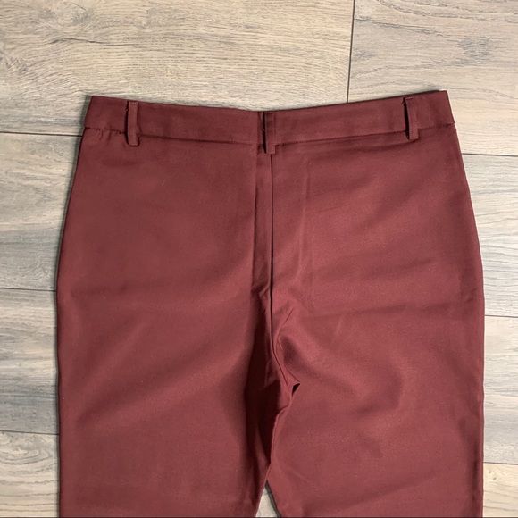 Essentials Sioni Dress Pants Size 10 Maroon/Wine - Picture 4 of 12